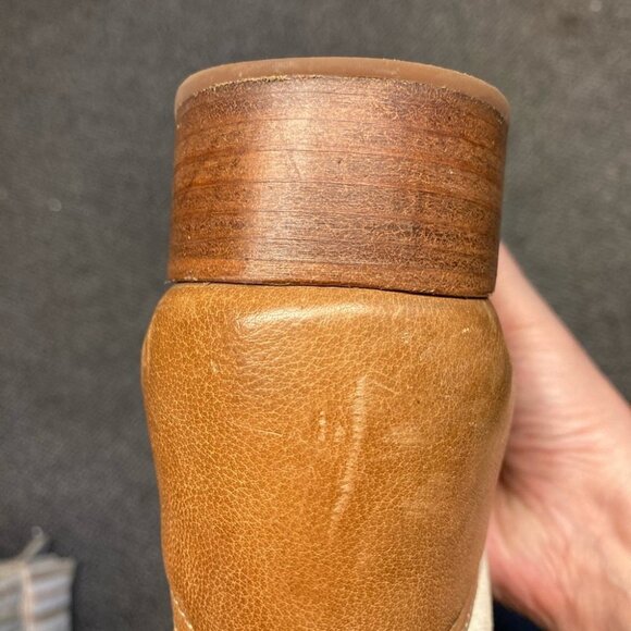 FRYE Sz 9.5 Amelia  Canvas Leather Pull On Booties - Picture 5 of 10